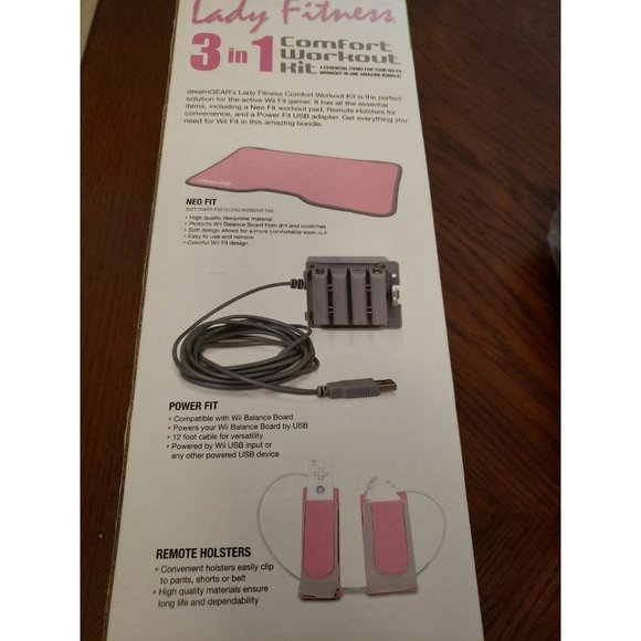 Wii Lady Fitness 3 In 1 Comfort Workout Kit for Nintendo Wii Fit- - Picture 3 of 3